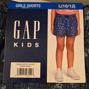 GAP KIDS GIRLS DARK WASH SHORTS SIZE L (10/12) NEW